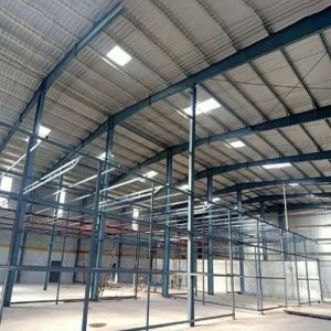 MS warehouse structural fabrication service in Ahmedabad Gujarat by Peb and Fab Steel Structure